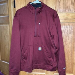 Carhartt Force Relaxed Fit Half Zip Aruba Sweatshirt Size Medium